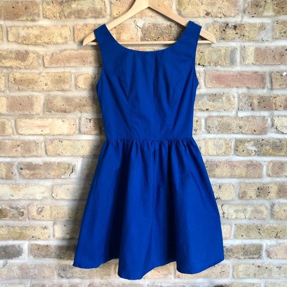 Topshop Royal Blue A-Line Party Dress - Picture 3 of 7